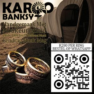 Eendrag Maak Mag / Unity Is Strength - Ossewa, Bloedrivier, Gelofte, Mossie - 1-cent / half-cent - Handcrafted Coin Rings - Change You Can Wear
